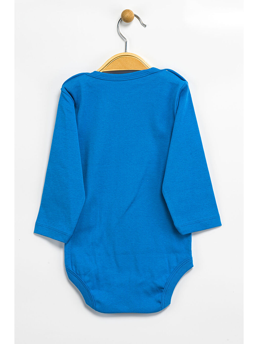 Mavi Erkek Kız Bebek Çıtçıtlı % 100 Pamuk Body & Zıbın 12 Ay - 36 Ay-1