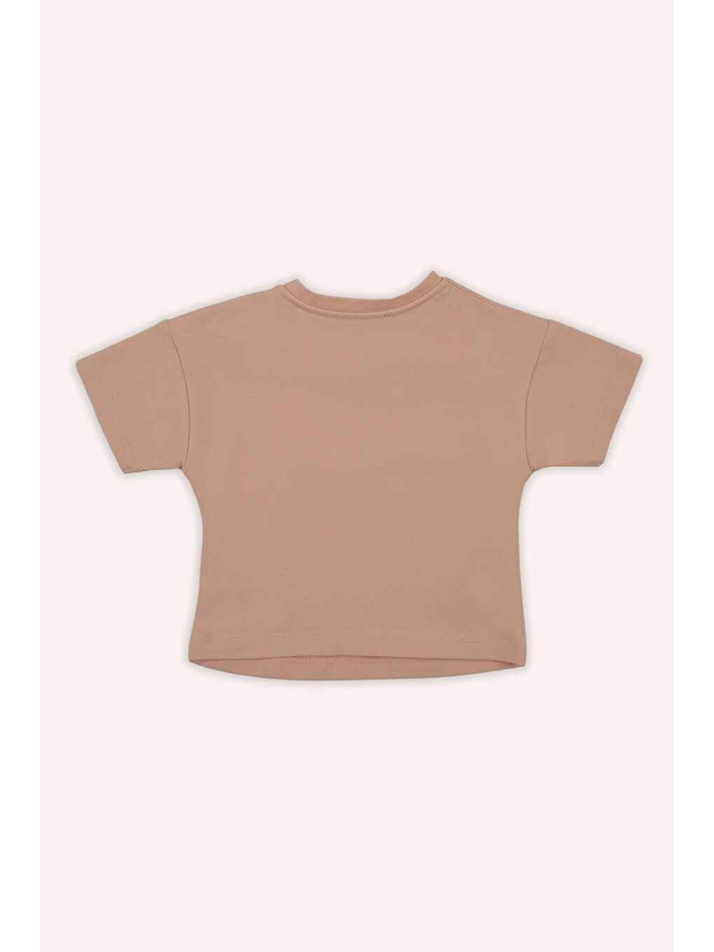 Pembe Kız Bebek Baskı Detaylı Somon Tişört-2