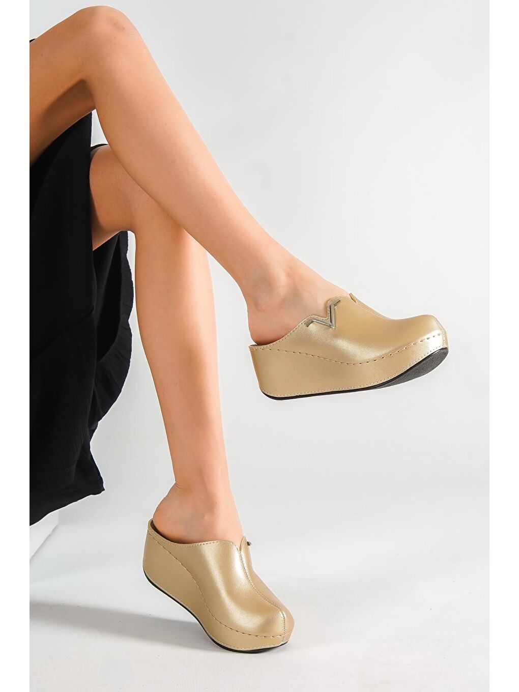 Sarı Z6188 Kadın Sabo Terlik-2