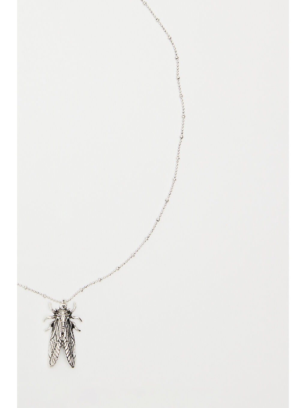 Beyaz Kanatlı Böcek Kolye Standart-1