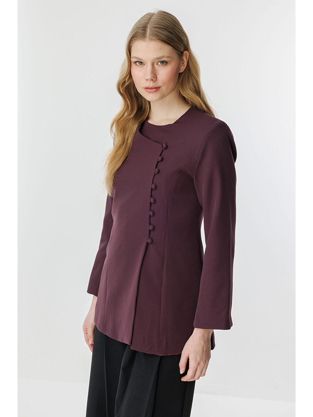 Soft Slim Fit Bordo Ceket