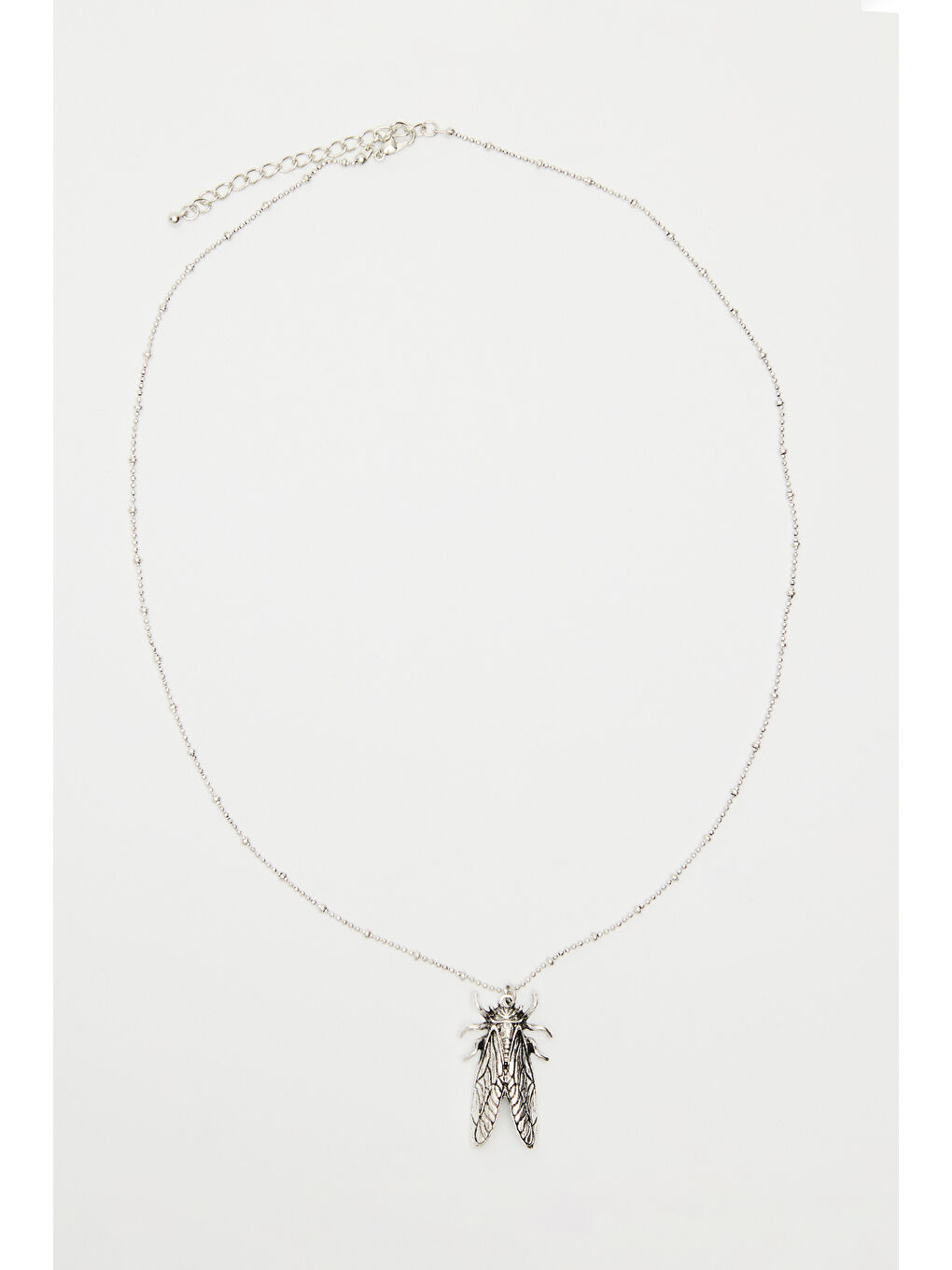 Beyaz Kanatlı Böcek Kolye Standart-2