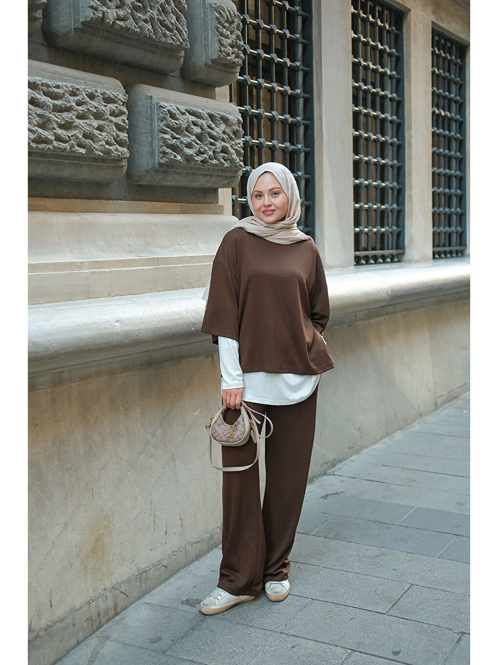 Kahverengi Kadın İç Badili Üçlü Takım Kahve