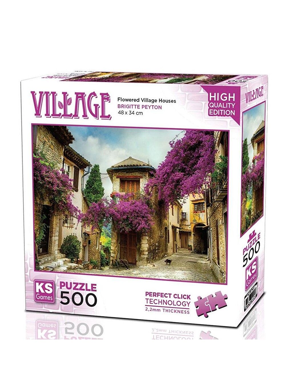 KS GAMES Renksiz Puzzle 500 Parça Flowered Vıllage 20062