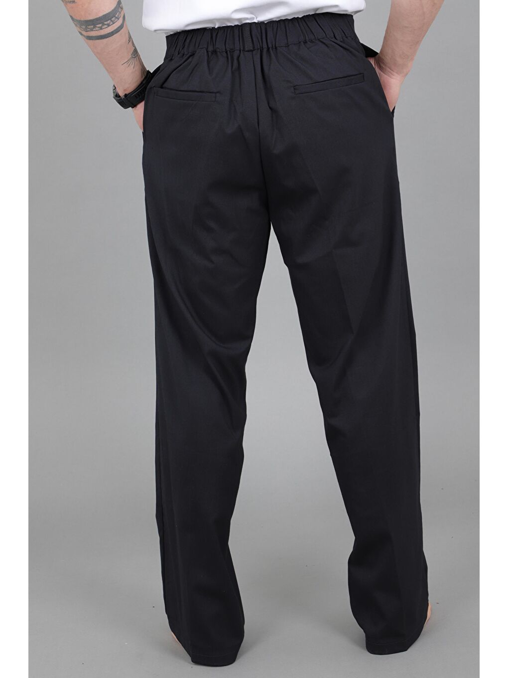 Lacivert Baggy Kumaş Pantolon MM 603_0441-5