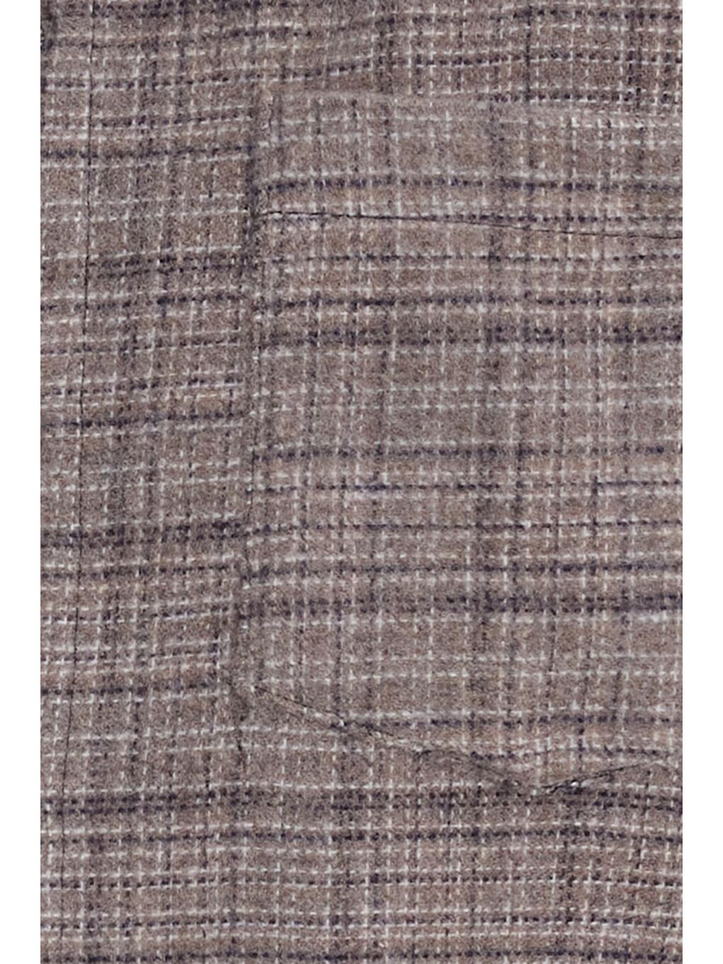 Kahverengi Erkek Klasik Fit Rahat Kesim Kışlık Kareli Oduncu Gömlek-5