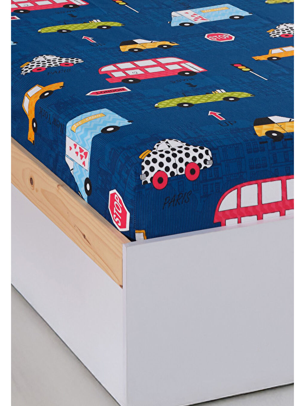 Pes Lastikli Çarşaf Seti Tek Kişilik Paula Mavi-1