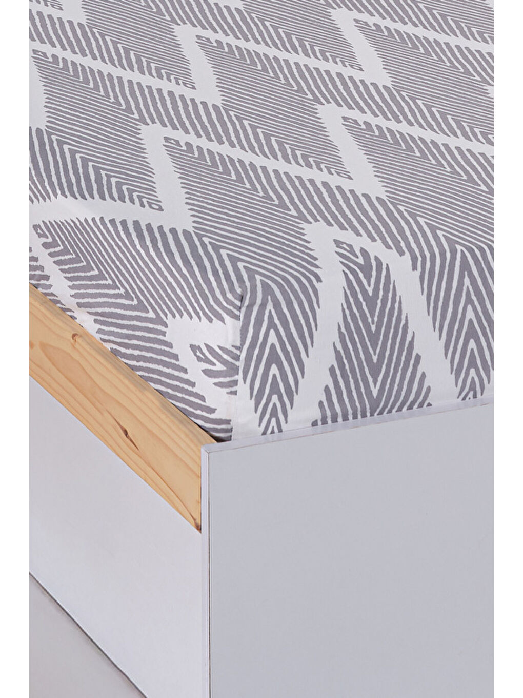 Pes Lastikli Çarşaf Seti Tek Kişilik Olivia Kombin Gri-2