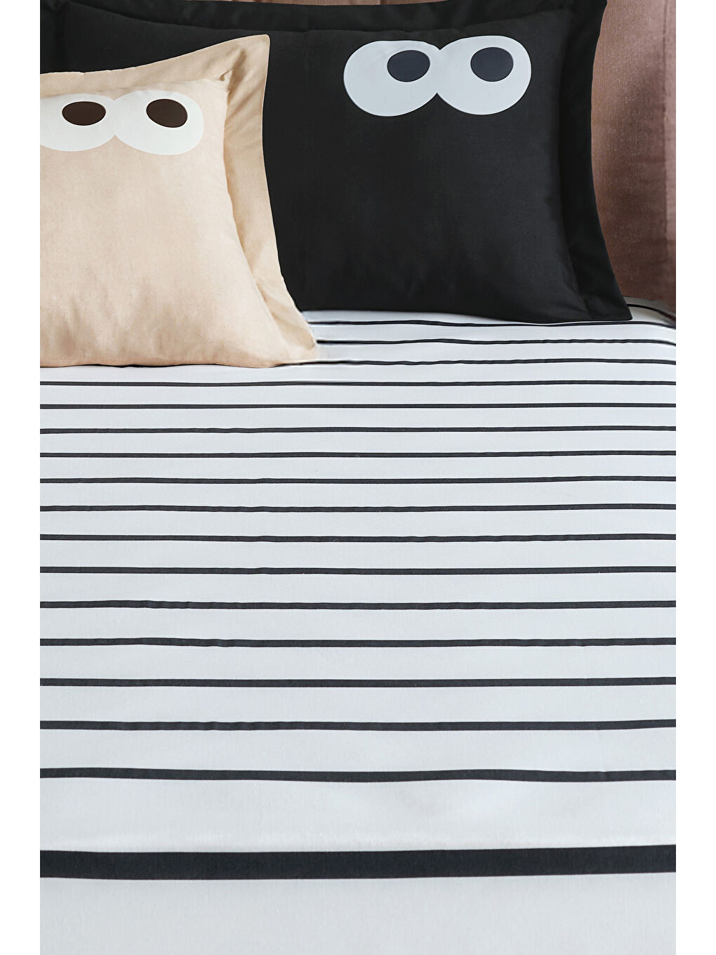Pes Lastikli Çarşaf Seti Çift Kişilik Funny Siyah-Kahve-2