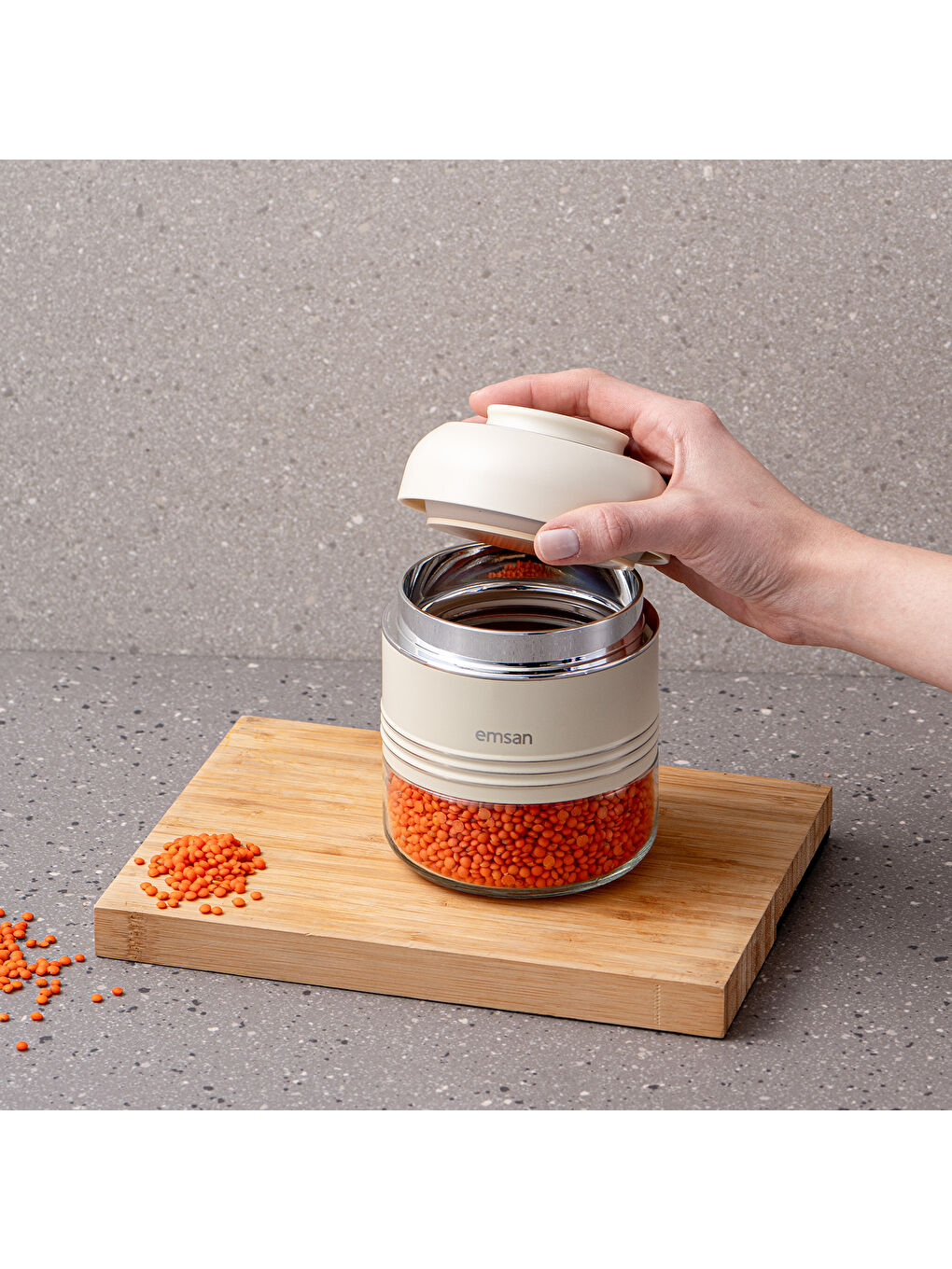 Moko 420 Ml Saklama Kavanozu Ekru-7