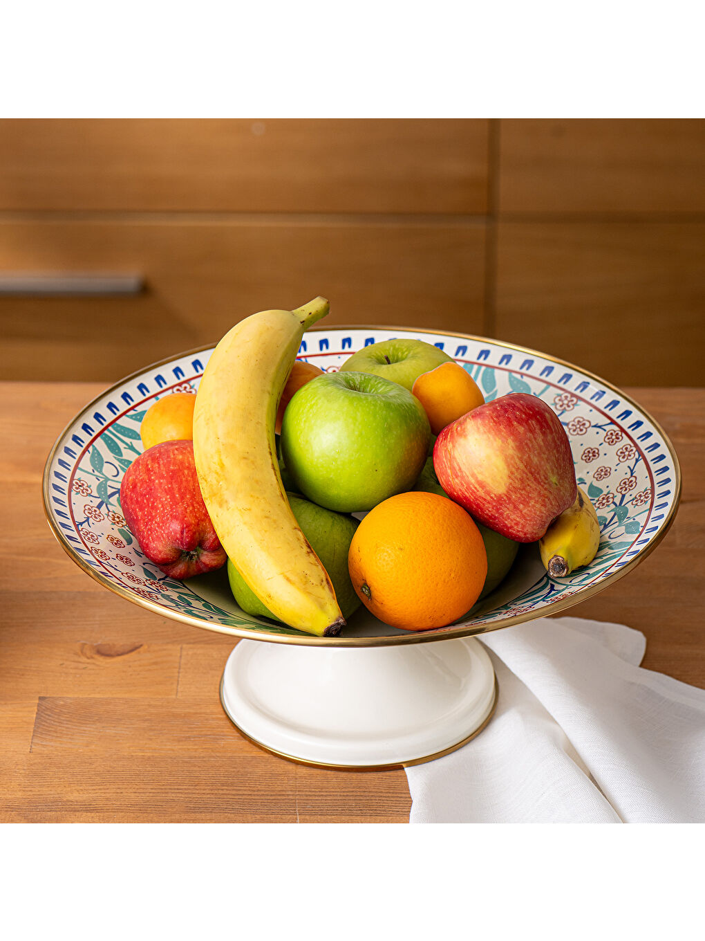 Beyaz Hasbahçe Emaye Meyvelik 32 Cm-6