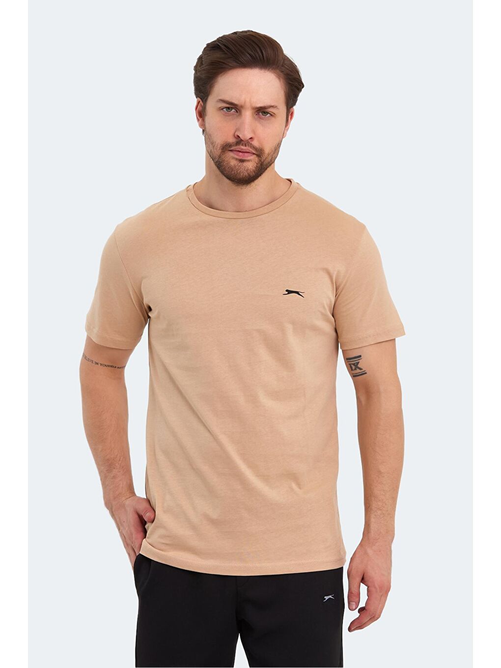 SLAZENGER Bej PATKA Erkek T-Shirt Bej