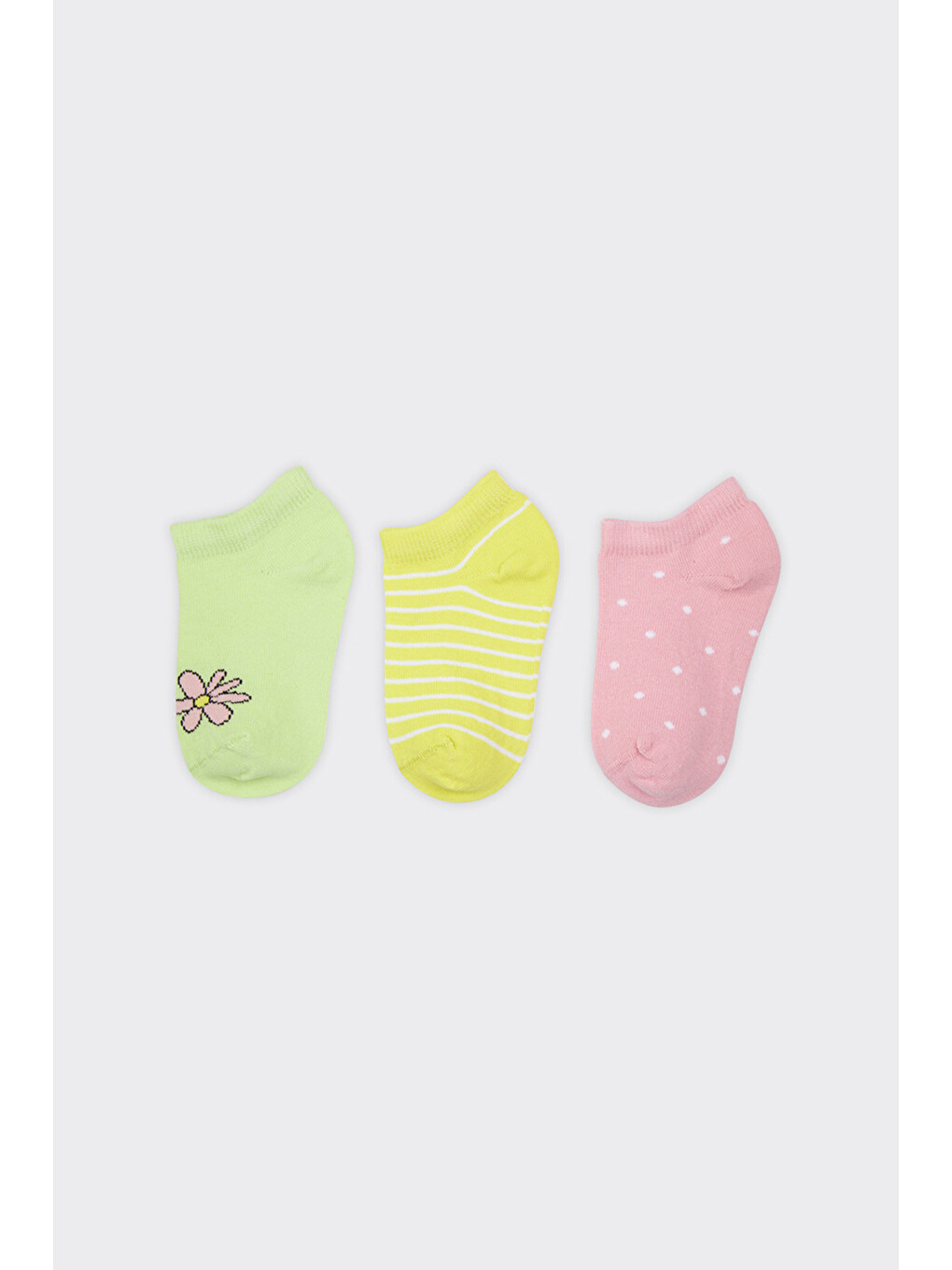 Karışık Kız Çocuk Desenli Patik Çorap Set-1