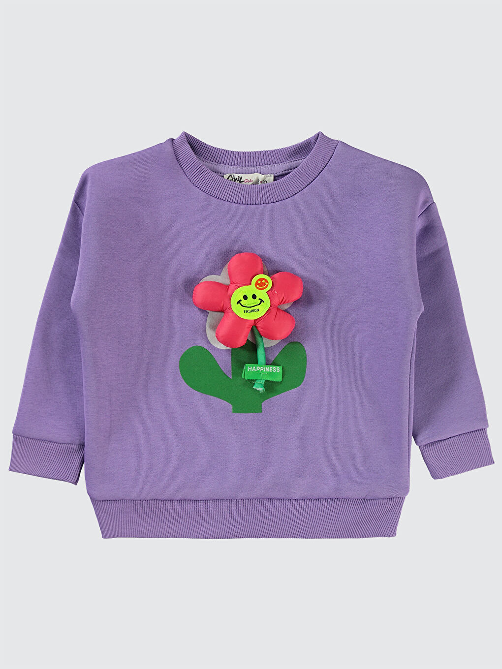 Lila Girls Kız Çocuk Sweatshirt 2-5 Yaş Meta Leylak-1