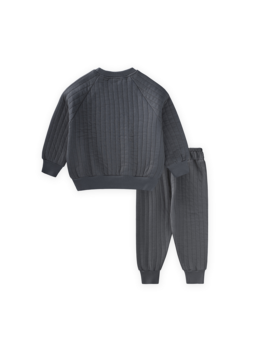 Kapitone Sweatshirt Takım 1-7 Yaş Antrasit-1