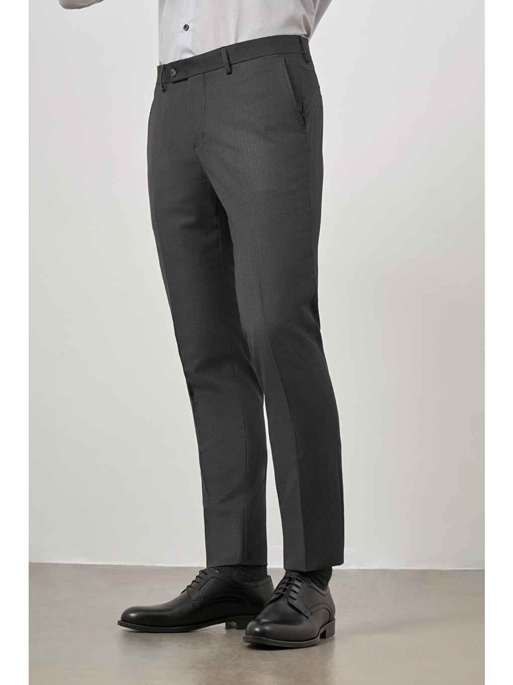 Koyu Antrasit Yandan Cepli Slim Fit Classic Erkek Pantolon 1003245152-2