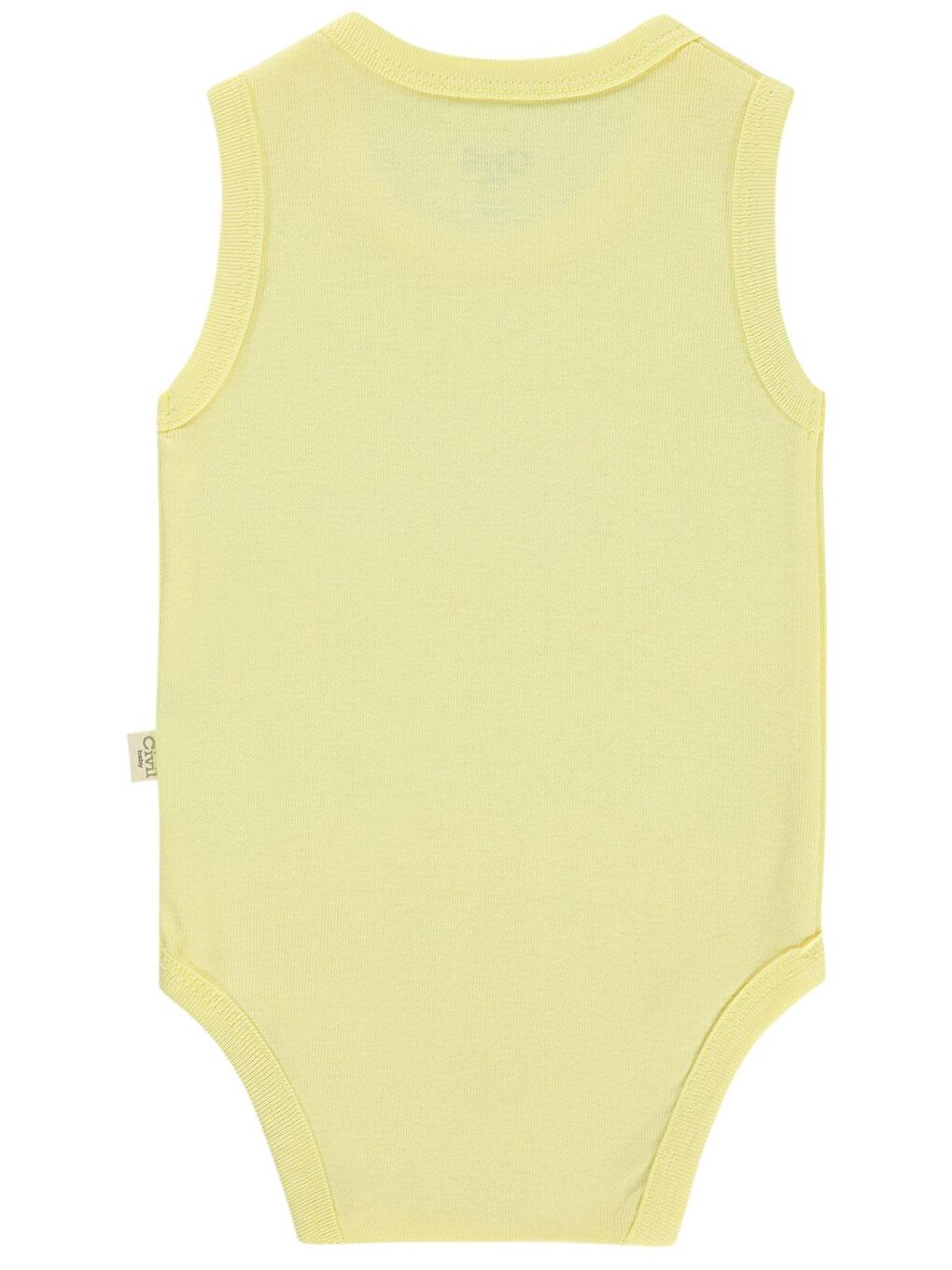 Baby Düz Renkli Çıtçıtlı Badi - Sarı 1-3 Ay-1