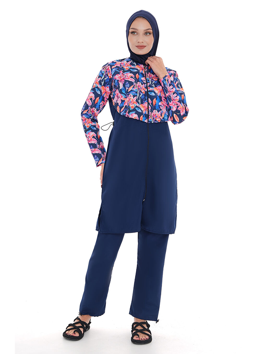 Paraşüt Tam Kapalı Tesettür Mayo Aller 2403 Pembe