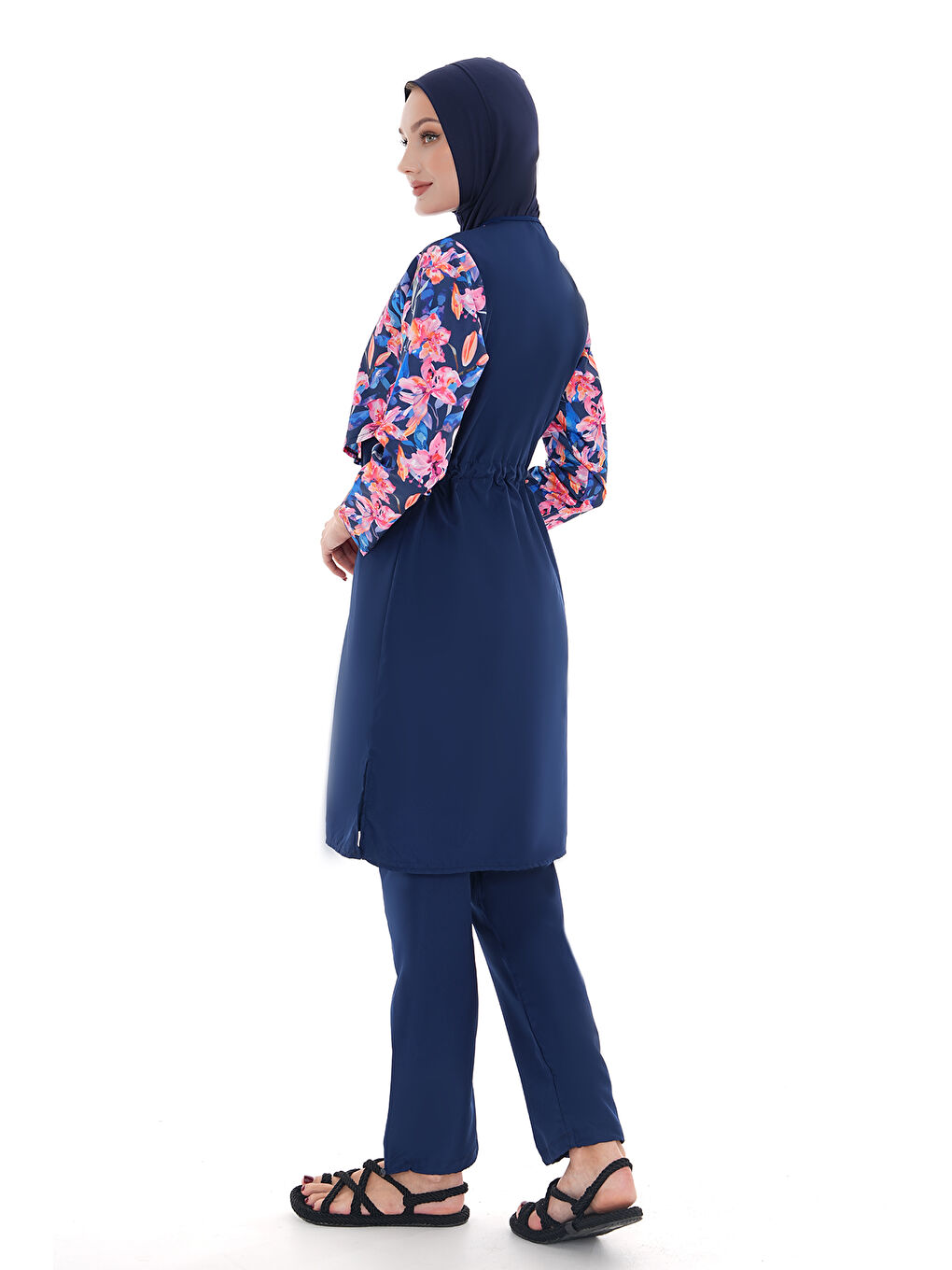 Paraşüt Tam Kapalı Tesettür Mayo Aller 2403 Pembe-1