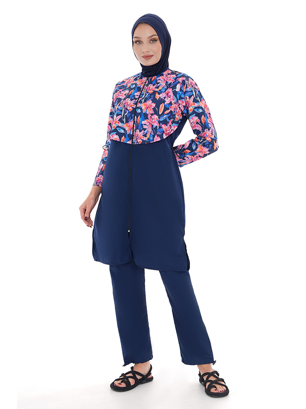 Paraşüt Tam Kapalı Tesettür Mayo Aller 2403 Pembe-3