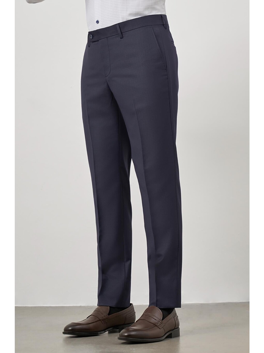 Lacivert Yandan Cepli Slim Fit Classic Erkek Pantolon 1003245152-4