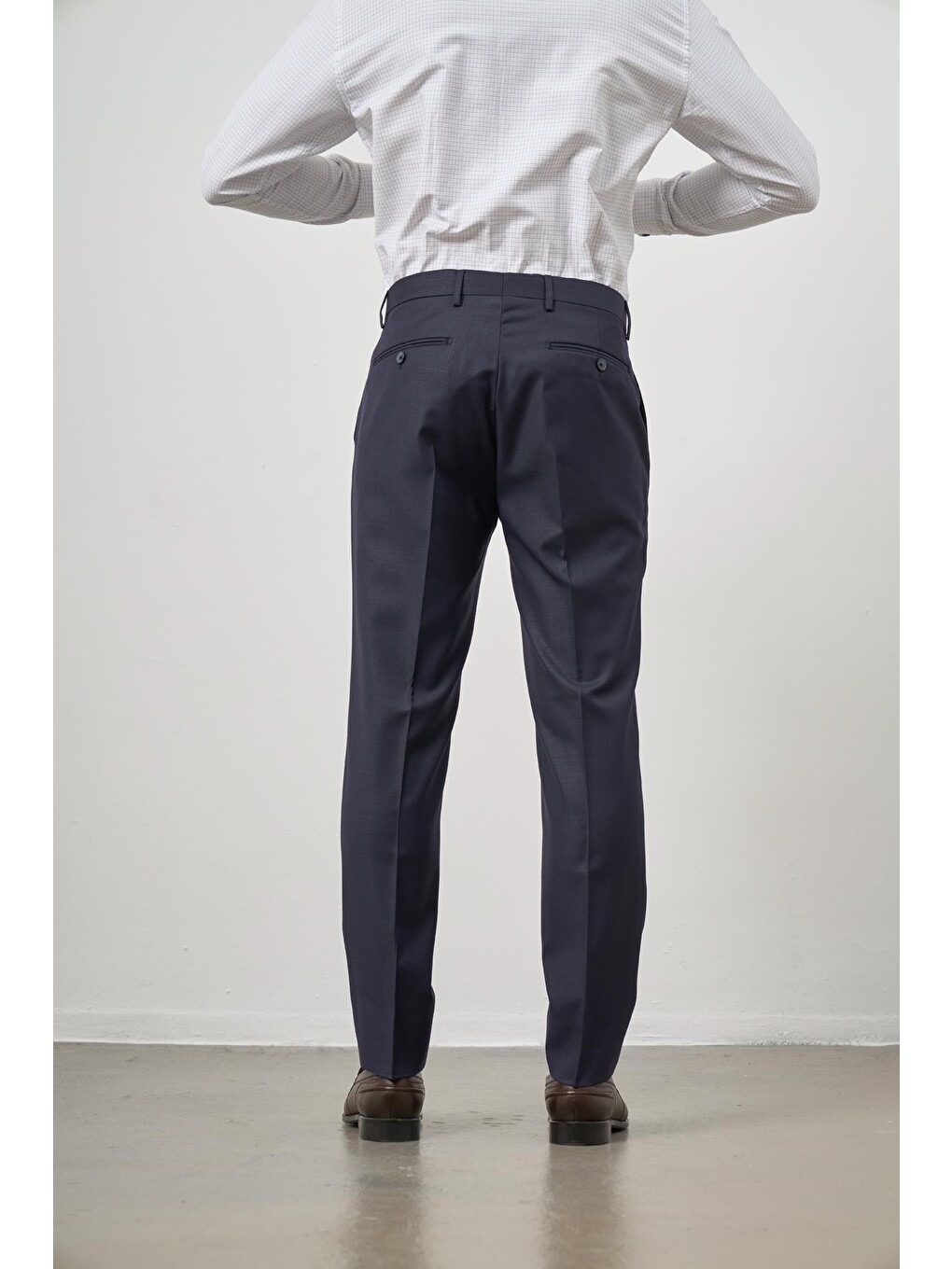 Lacivert Yandan Cepli Slim Fit Classic Erkek Pantolon 1003245152-5