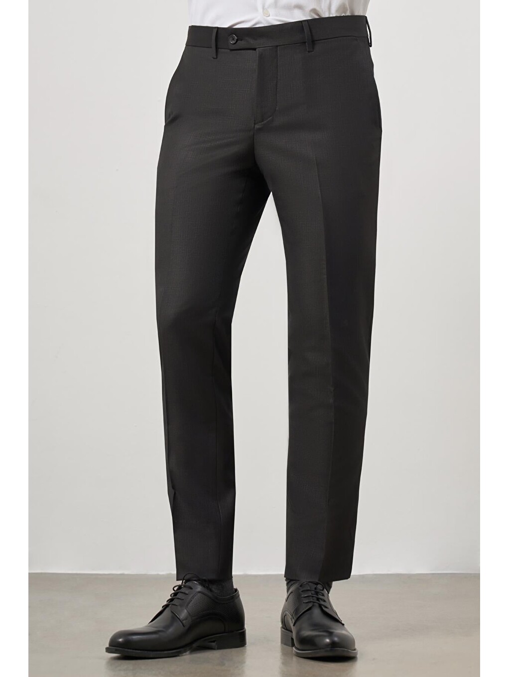 Siyah Yandan Cepli Slim Fit Classic Erkek Pantolon 1003245152