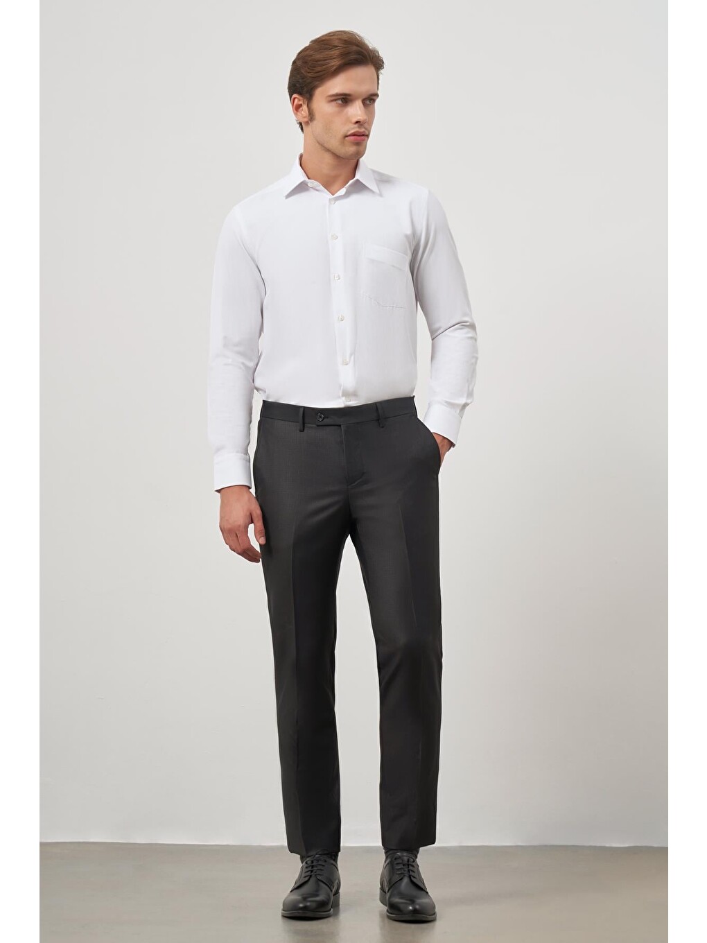 Siyah Yandan Cepli Slim Fit Classic Erkek Pantolon 1003245152-1