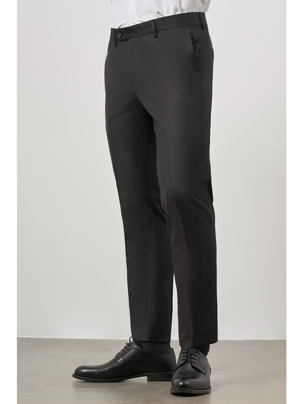 Siyah Yandan Cepli Slim Fit Classic Erkek Pantolon 1003245152-2