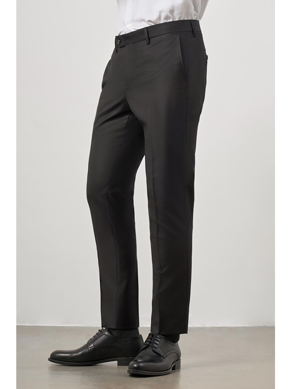 Siyah Yandan Cepli Slim Fit Classic Erkek Pantolon 1003245152-3