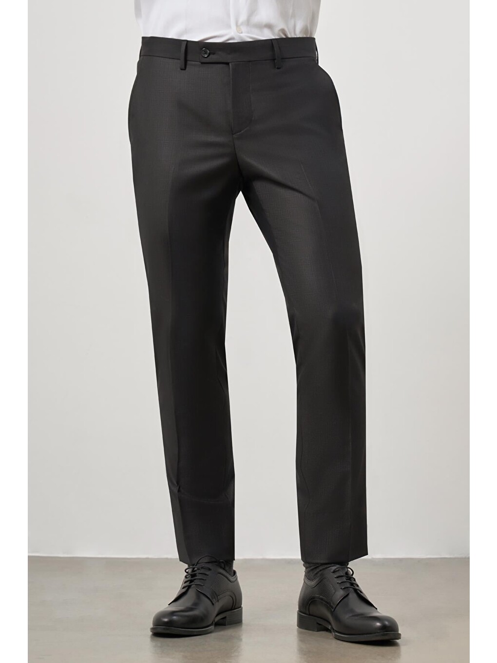 Siyah Yandan Cepli Slim Fit Classic Erkek Pantolon 1003245152-4