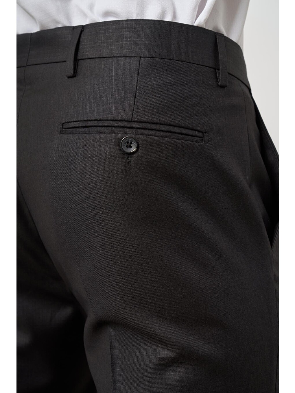 Siyah Yandan Cepli Slim Fit Classic Erkek Pantolon 1003245152-6