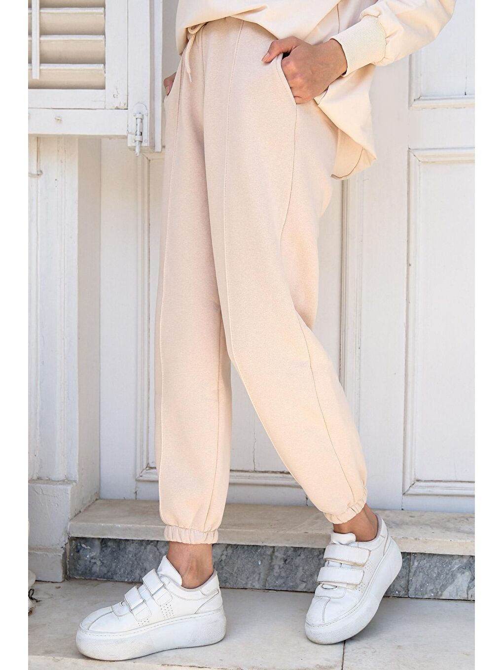 Kadın Jogger Eşofman Altı Bej