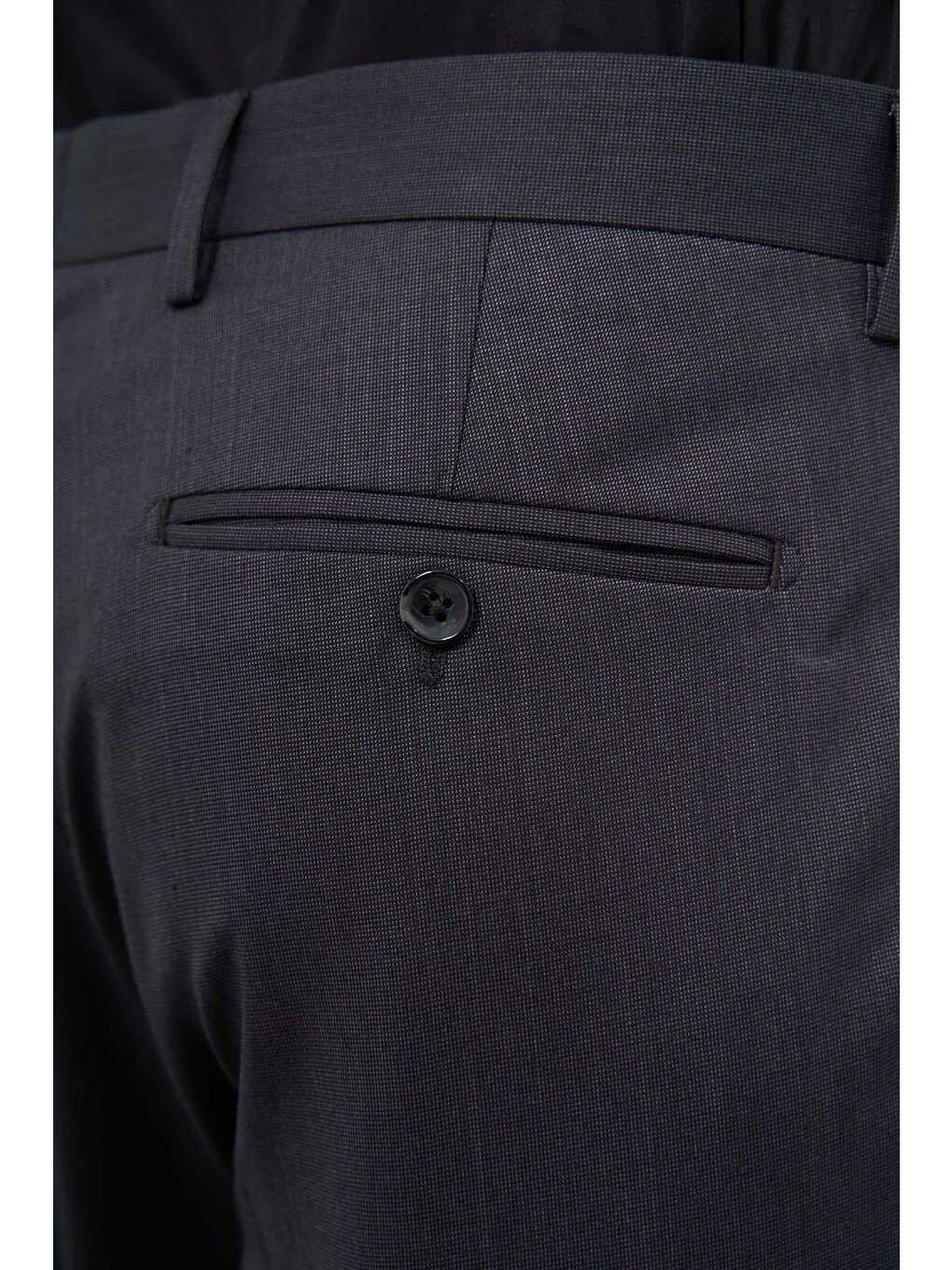 Siyah Yandan Cepli Comfort Fit Classic Erkek Pantolon 1003245166-4