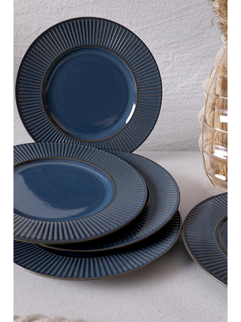 Lacivert Lapis Myra Pasta Tabağı 22 Cm 6 Adet-2