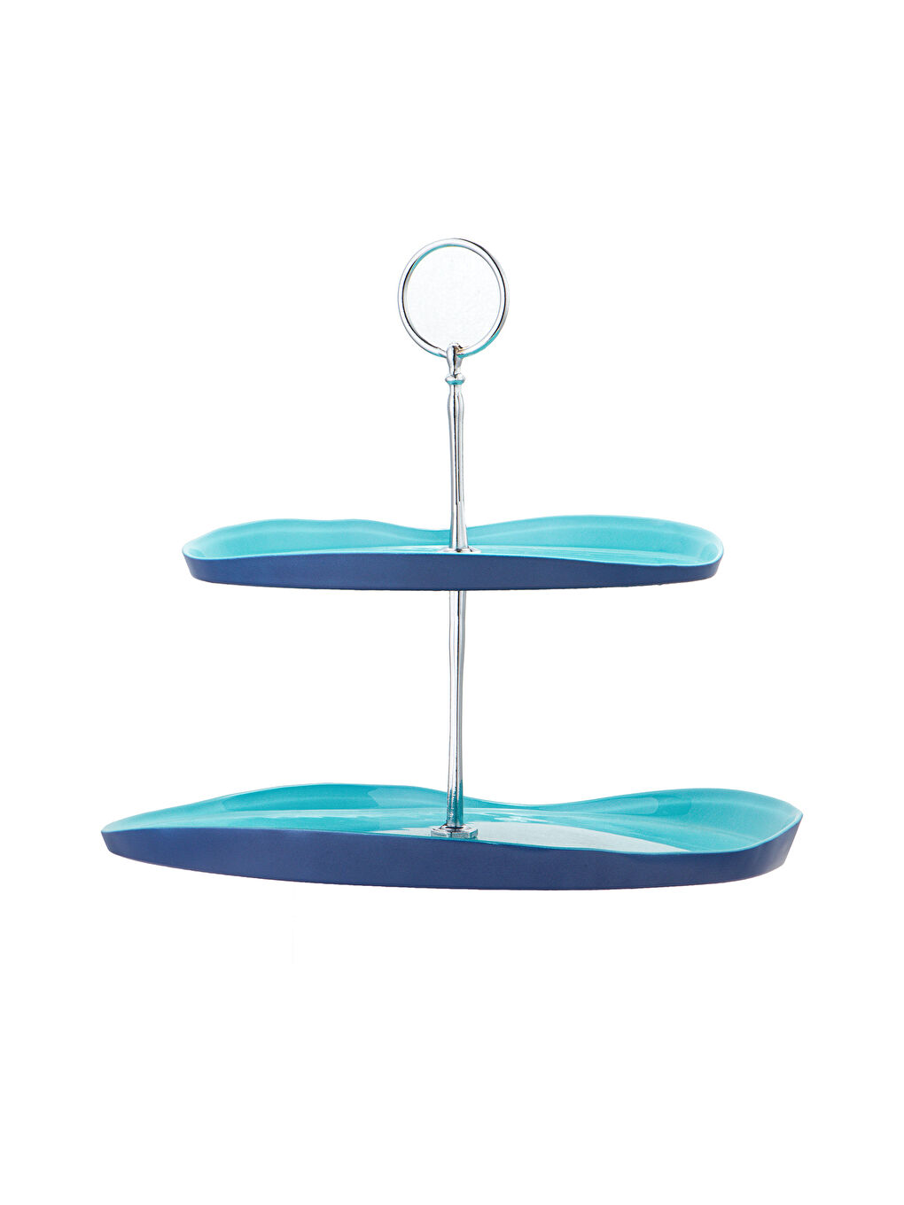 Mavi Voyage Cam Katlı Kurabiyelik 28 Cm / 21 Cm-5