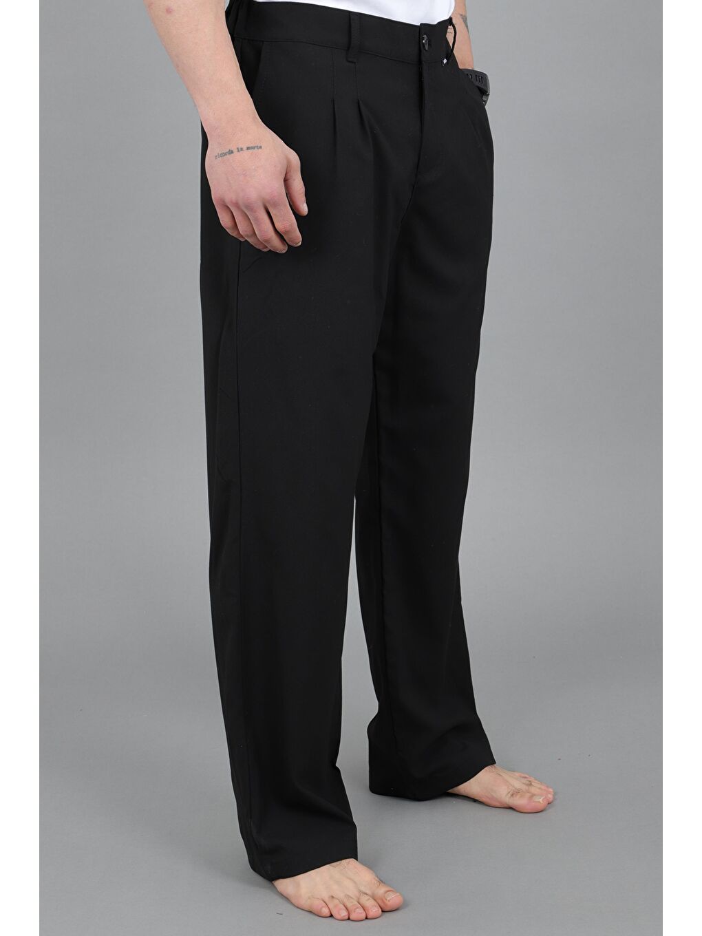 Siyah Baggy Kumaş Pantolon MM 603_0441-3