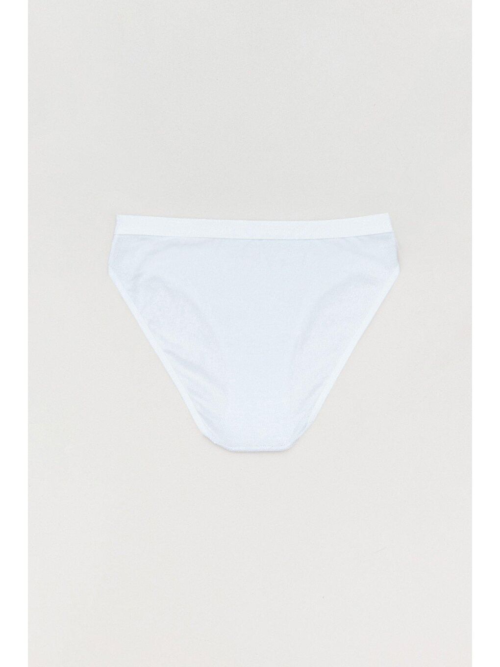 Beyaz Yazılı Yüksek Bel Külot-1