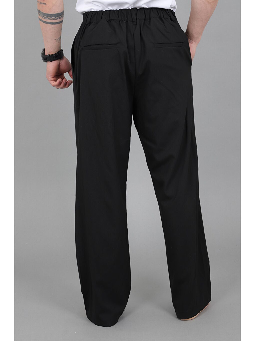 Siyah Baggy Kumaş Pantolon MM 603_0441-5