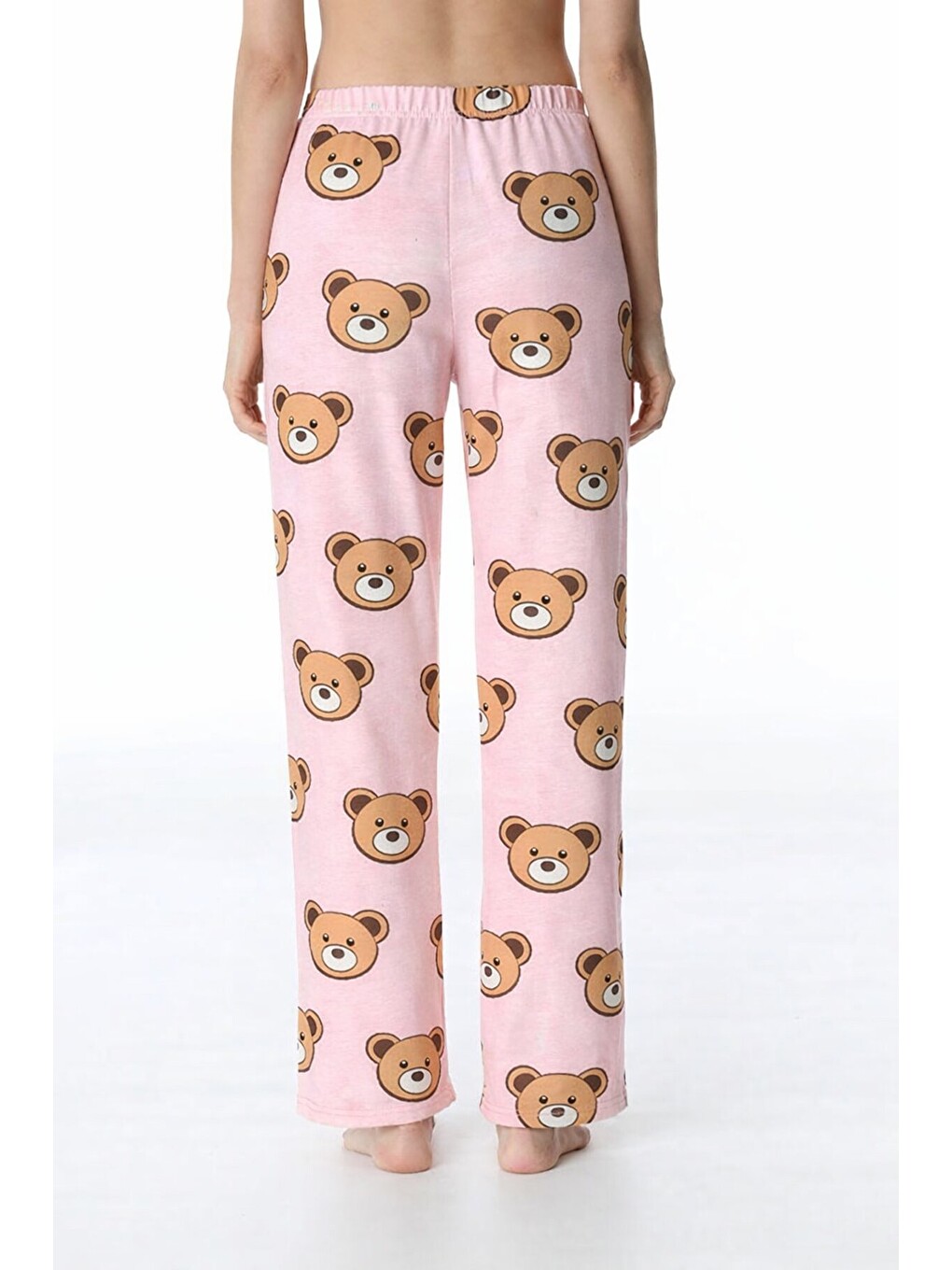 Pembe Ayı Baskılı Pijama Alt-1