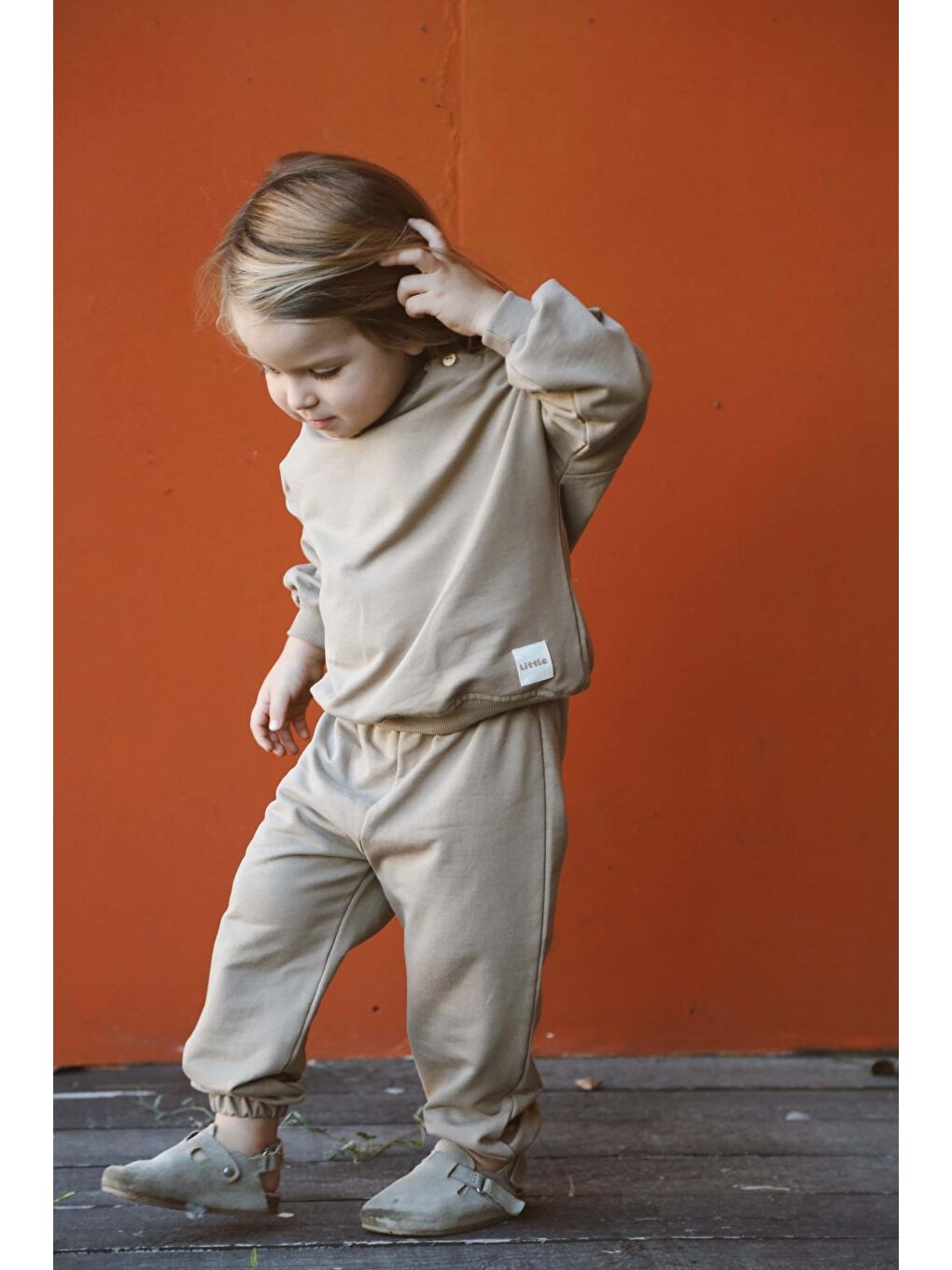 Bej Vizon Sırt Baskılı Mevsimlik Eşofman Takımı-6