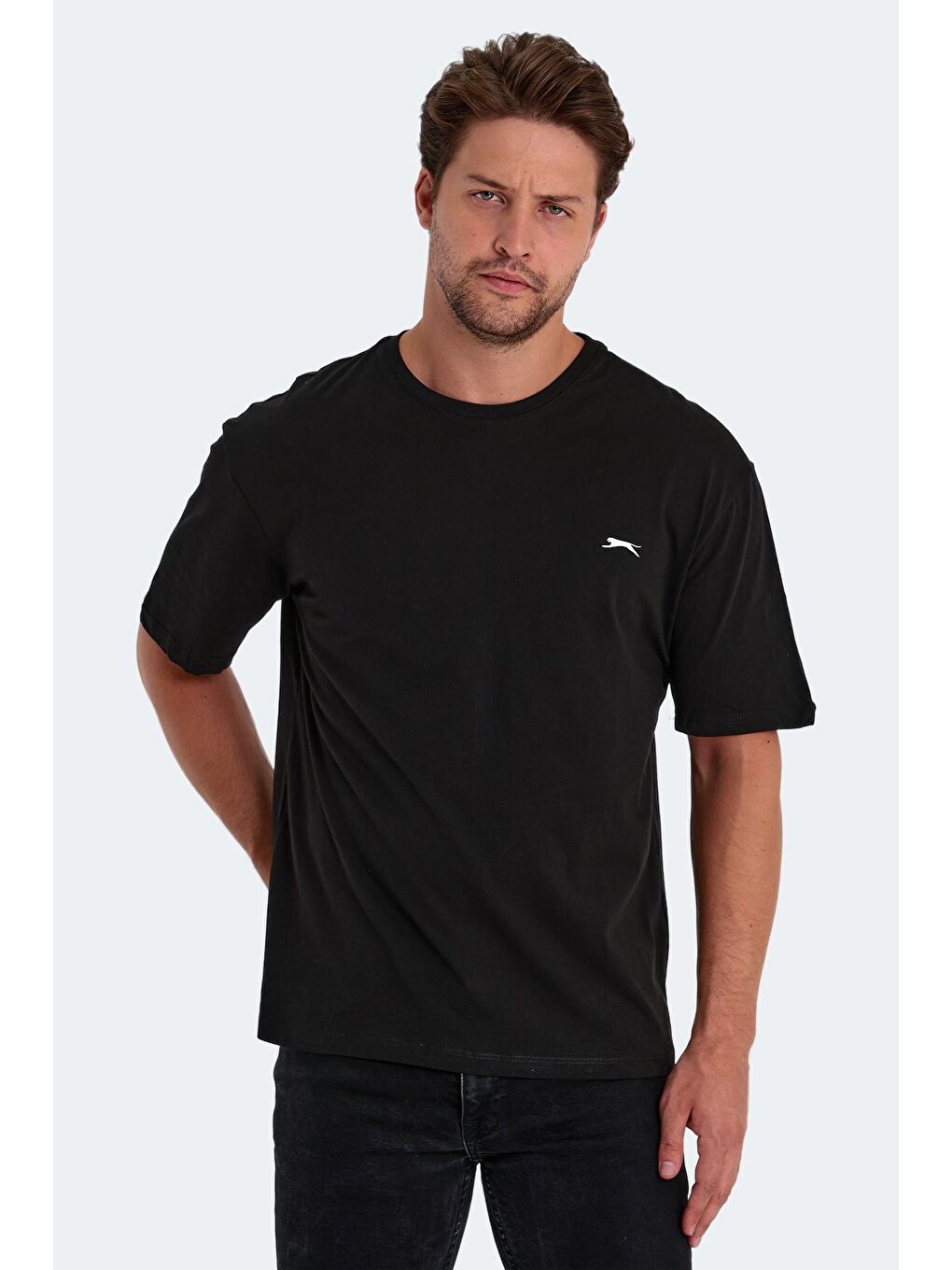 SLAZENGER KAISER Erkek Kısa Kol T-Shirt Siyah