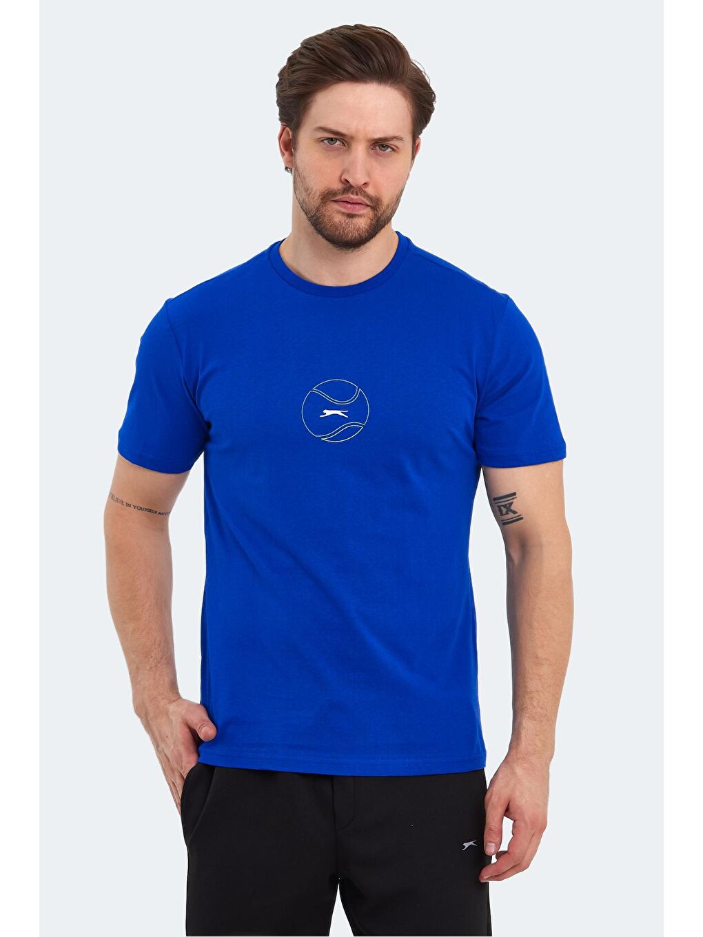 SLAZENGER Saks PASSAGE Erkek T-Shirt Saks Mavi