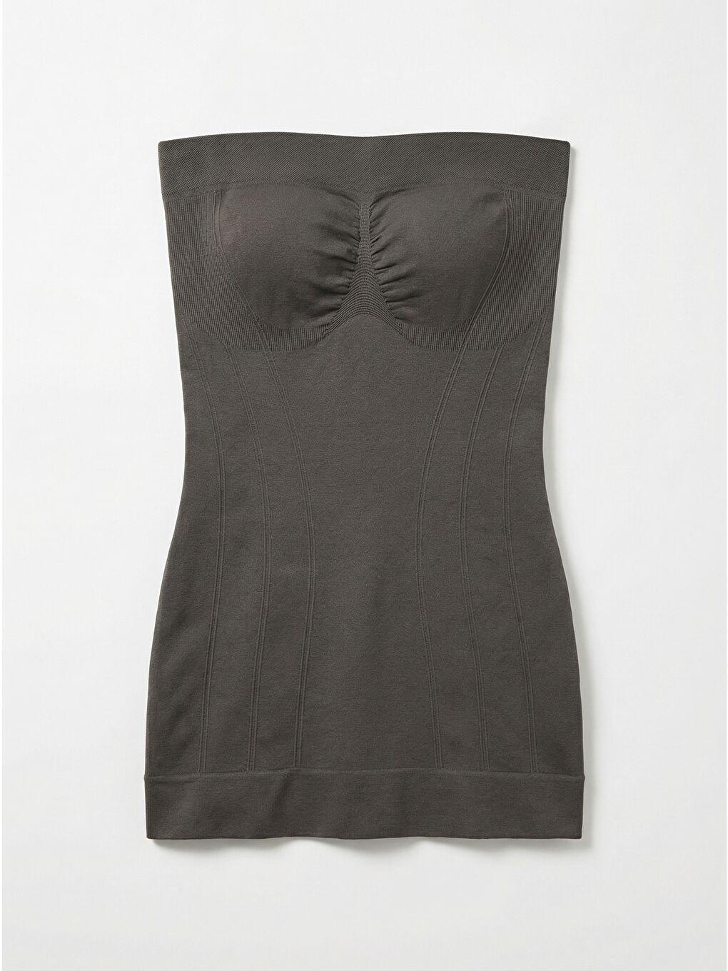 Gri C15005 Straplez Desenli Korse Atlet Füme