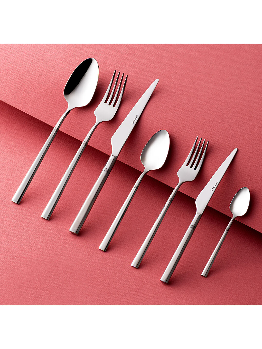 Gri Premium Penta 84 Parça 12 Kişilik Çatal Kaşık Bıçak Seti Lüks Kutulu-8