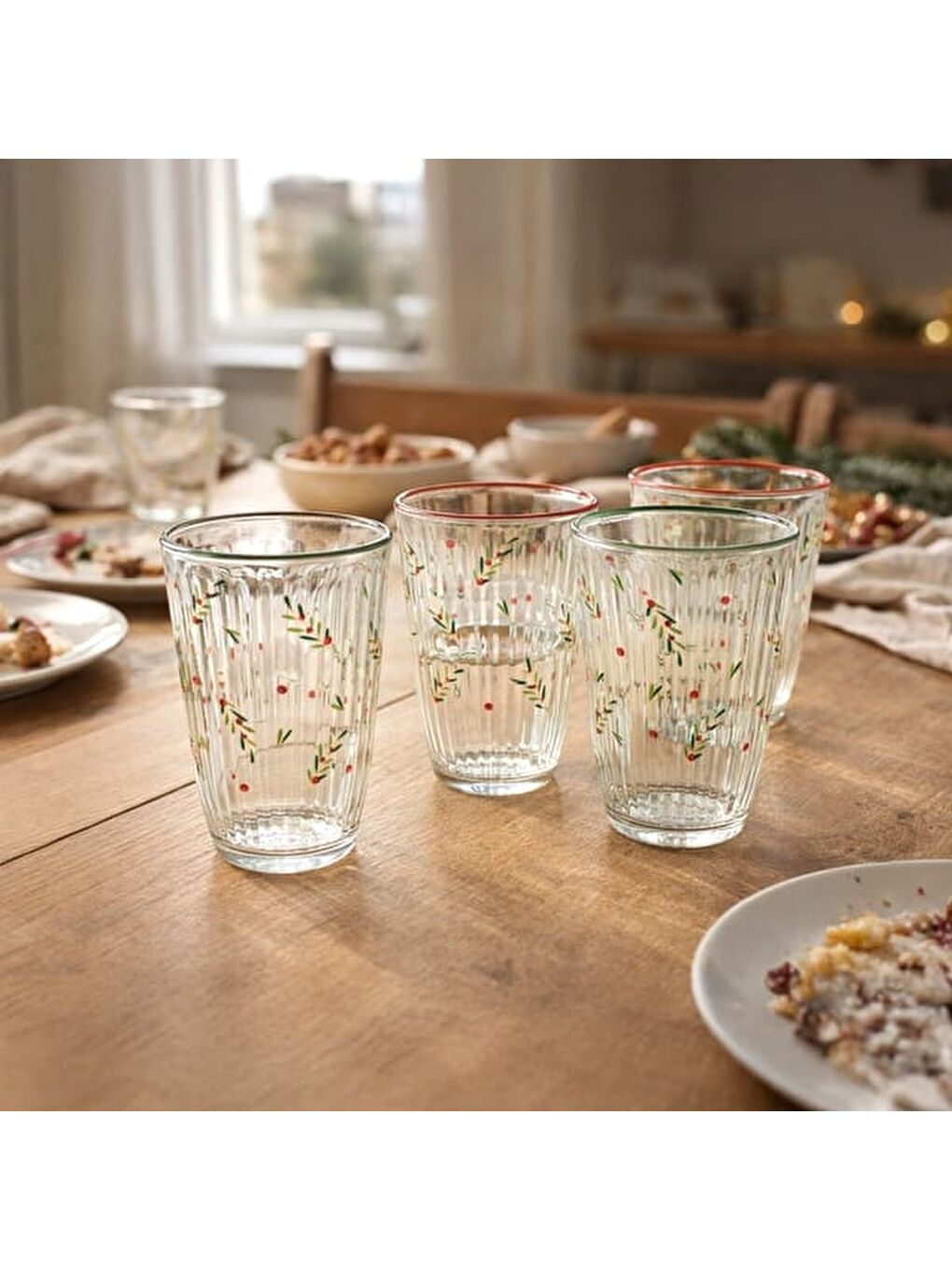 Karışık Clara 4'lü Meşrubat Bardağı Seti - Renkli - 395 ml