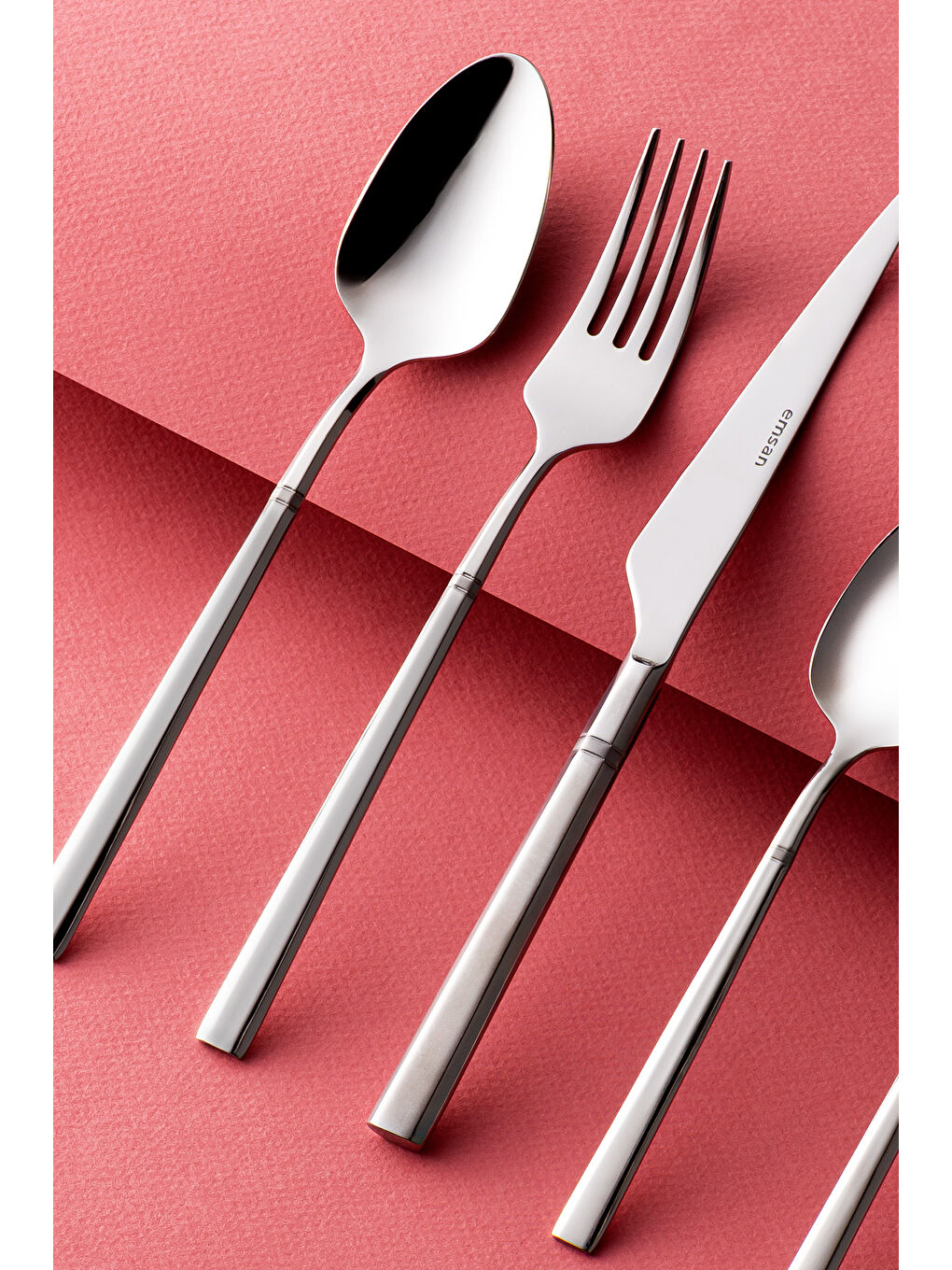 Gri Premium Penta 84 Parça 12 Kişilik Çatal Kaşık Bıçak Seti Lüks Kutulu-10