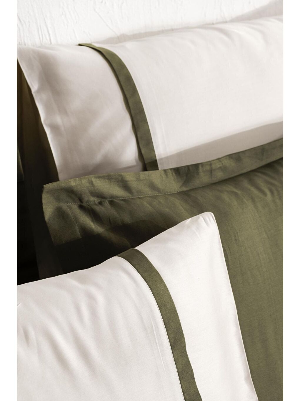 Yeşil New Basic Battal Boy Nevresim Takımı %100 Organik Pamuk Saten-2