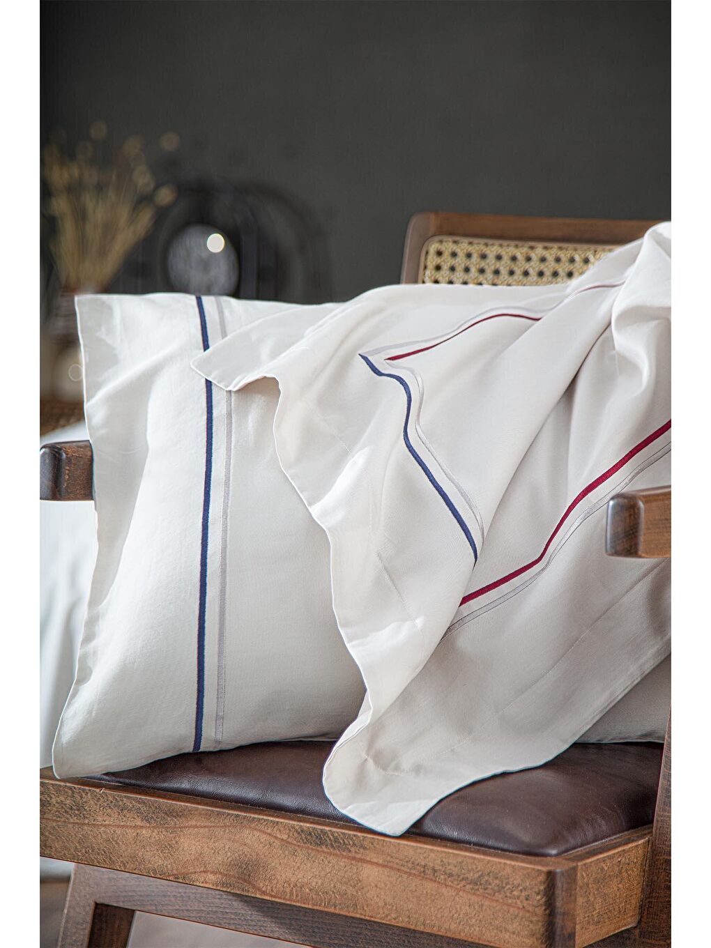 Bej Maritime Battal Boy Nevresim Takımı %100 Organik Pamuk Saten-2