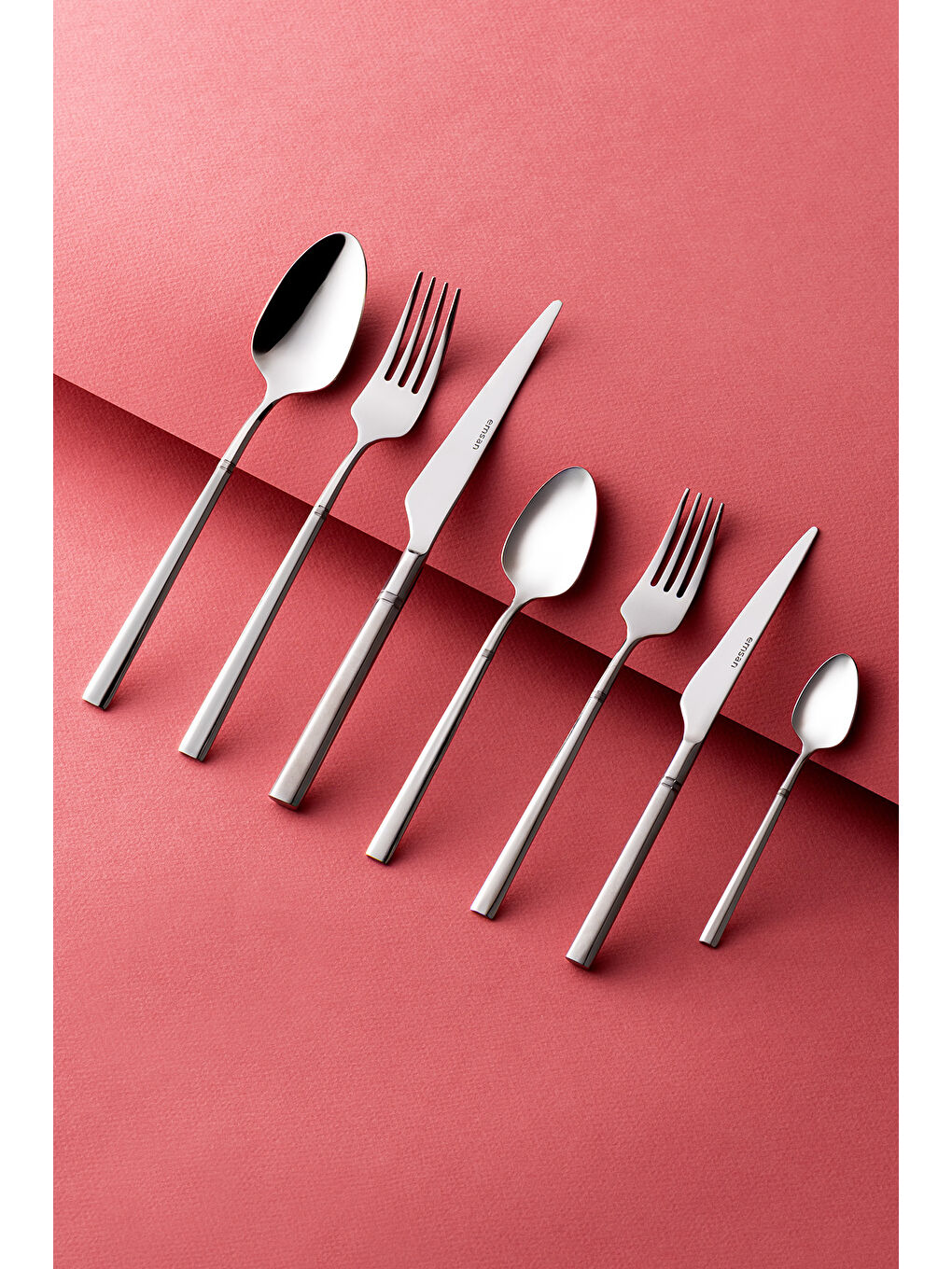 Gri Premium Penta 84 Parça 12 Kişilik Çatal Kaşık Bıçak Seti Lüks Kutulu-5